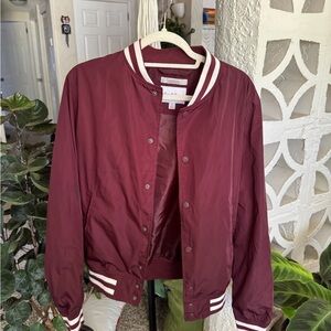 Maroon Bomber Jacket
